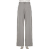 Professional High Waist Straight Woven Pants