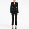 Zipper Ruffled Blazer & Skinny Pants