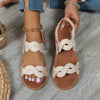 Wavy Strap Platform Sandals