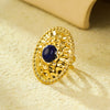 Exquisite Oval Natural Stone Ring