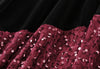 Velvet Fishtail Sequined Skirt