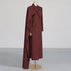 Solid Shawl Long Trench Coat