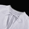 Ruffled Loose Bell Sleeve White Dress