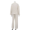 Cotton Champray & Lace up Cardigan Top Loose & Pants