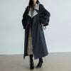 Contrast Dirty Dyed Casual Trench Coat