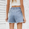 Washed Denim Shorts