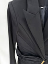Purple Asymmetric Belt Blazer & Pants