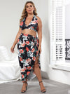 Floral Bikini & Asymmetric Skirt