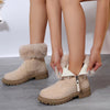 Faux Fur Mid Calf Length Snow Boots