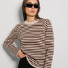 Contrast Color Knit Striped Sweater