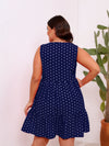 Sleeveless Polka Dot Loose Ruffled Dress