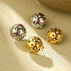 Silver & Gold Multi Crystal Earrings