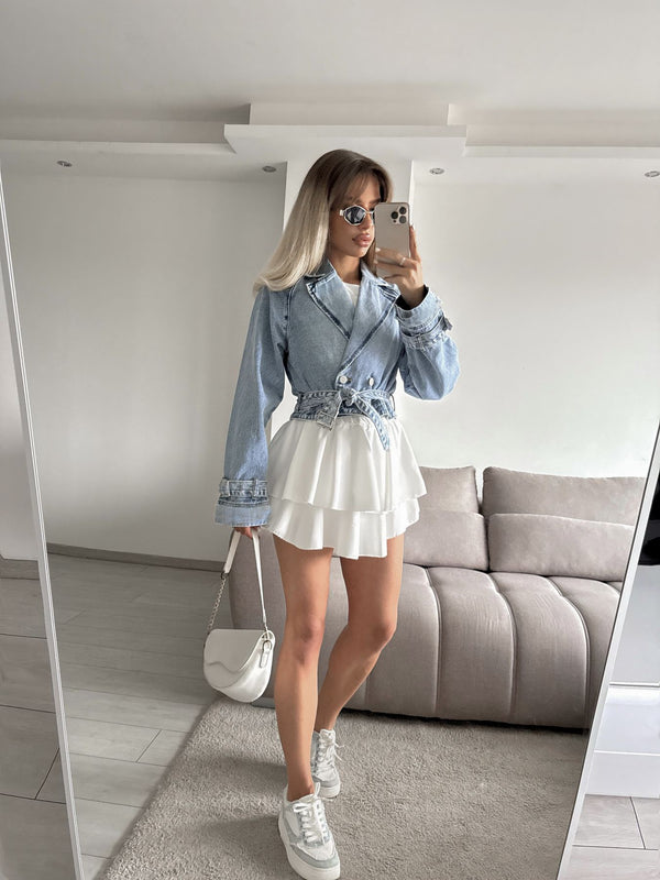 Denim Wind Breaker Coat