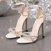 Pearl Diamond Stiletto Heel Sandals