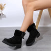 Faux Fur Mid Calf Length Snow Boots