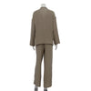Cotton Champray & Lace up Cardigan Top Loose & Pants