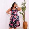 Floral Round Neck Sleeveless Printed Dress