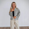 Loose Washed-Out Sequin Denim Jacket