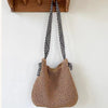 Navy Straw Bag