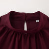 Brown Chiffon Ruffle Bell Sleeve Shirt