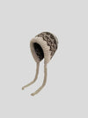 Retro Diamond Lattice Knitted Earmuff Hat