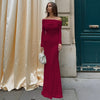 Solid Color Off Shoulder Dress