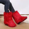 Plush Mid Calf Length Snow Boots