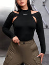 Trendy Faux Two Piece Top