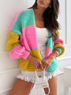 Color Contrast Patchwork Sweater