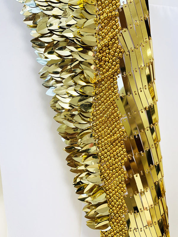 Star Metal Beaded One Button Blazer