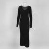 Solid Color Knitwear Dress