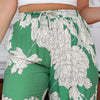 Green & Cream Flower Pants