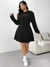 Simple Sweet Hooded Shawl Two Piece Dress
