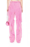 Hollow Out Barbie Pink Denim Pants