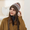 Retro Diamond Lattice Knitted Earmuff Hat