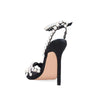 Gradient Rivet Pearl Stiletto Heel Sandals