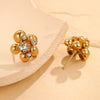 Bead Flower Stud Earrings