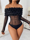 Mesh Gauzy 3D Rose Nighty