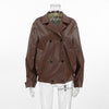 Retro Elegant Loose Leather Coat