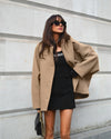 Brown Batwing Cardigan Coat