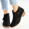 Suede Thick Heel Thin Martin Boots