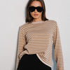 Contrast Color Knit Striped Sweater