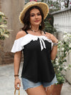 Off the Shoulder Ruffle Strappy Top