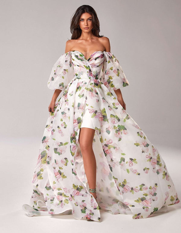 Tube Top Split Dress