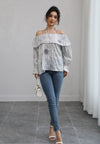 Off Shoulder Ruffled Loose Top