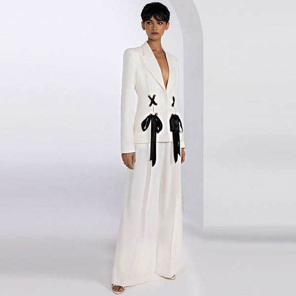Star Ribbon Tie Blazer & Pants