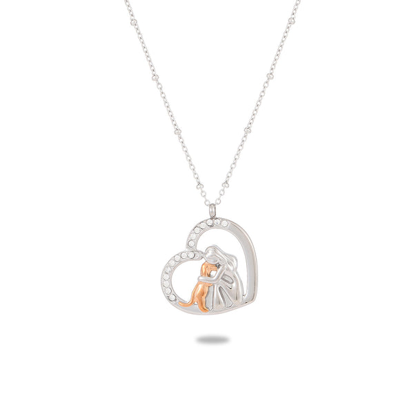 Heart Shape Necklace with Diamond