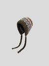 Retro Diamond Lattice Knitted Earmuff Hat