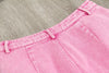 Hollow Out Barbie Pink Denim Pants