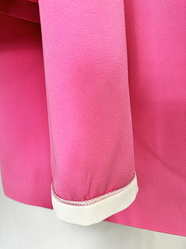 Star White Edge Contrast Skirt Suit